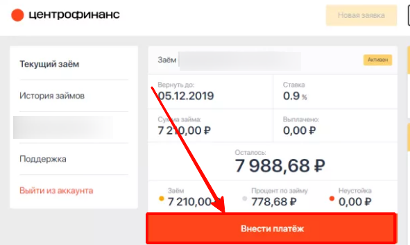 Центрофинанс войти по номеру телефона