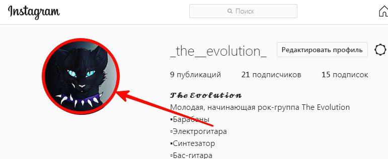 Фото профиля Инстаграм